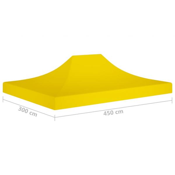 Partyzelt-Dach 4,5x3 m Gelb 270 g/m²