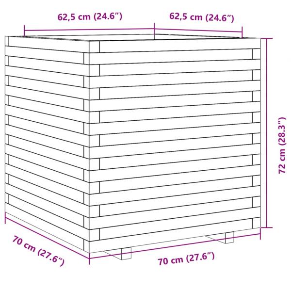 Pflanzkübel 70x70x72 cm Massivholz Douglasie