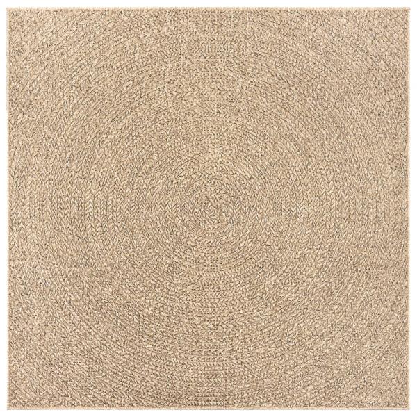 Teppich ZIZUR 200x200 cm Jute-Optik Indoor und Outdoor