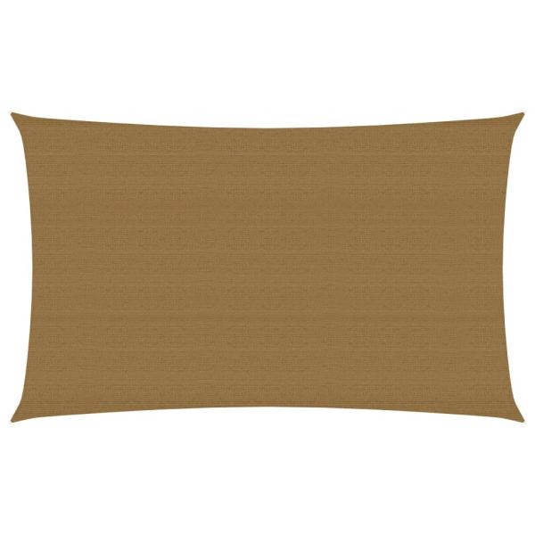 ARDEBO.de - Sonnensegel 160 g/m² Taupe 2x5 m HDPE 