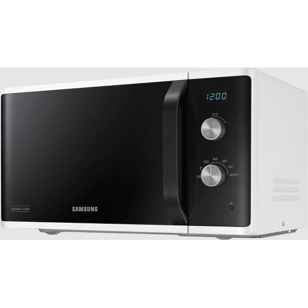 Samsung MS23K3614AW/EG Stand Mikrowelle, 800 W, 23 L, 6 Leistungsstufen, 24 Automatikprogramme, Garzeittimer, weiß