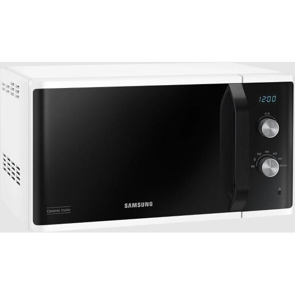 Samsung MS23K3614AW/EG Stand Mikrowelle, 800 W, 23 L, 6 Leistungsstufen, 24 Automatikprogramme, Garzeittimer, weiß