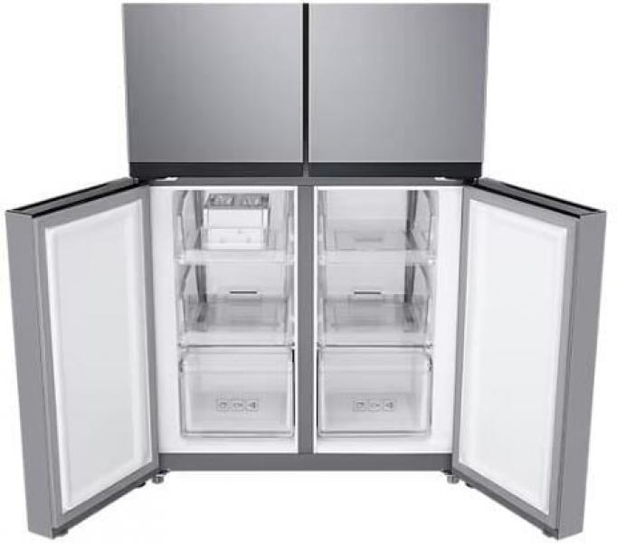 Samsung RF48A400EM9/EG Stand Side-by-Side Kombination French Door, 83,3 cm breit, 488 L, NoFrost+, Precise Cooling, Twin Cooling Plus, Schnellkühlen und Schnellgefrieren, Edelstahl- Look