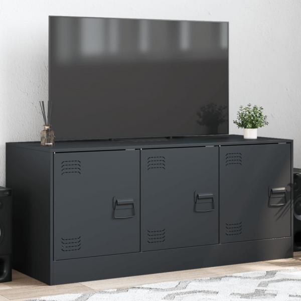 ARDEBO.de - TV-Schrank Anthrazit 99x39x44 cm Stahl 