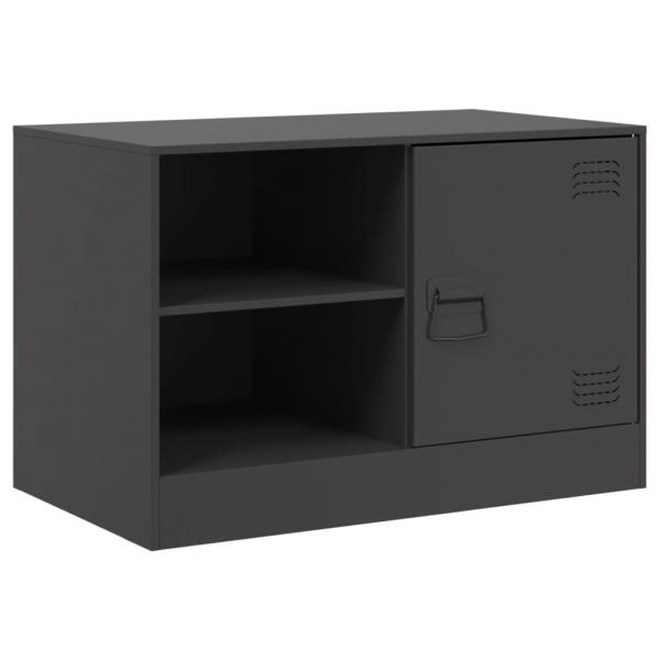 TV-Schrank Schwarz 67x39x44 cm Stahl