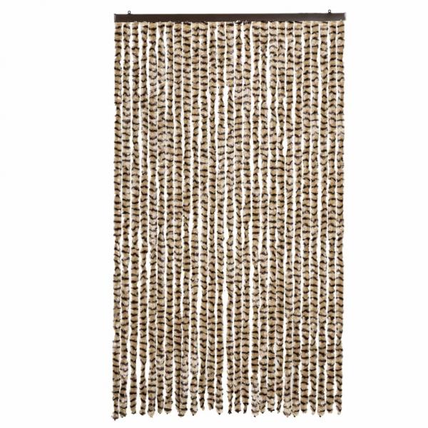 Fliegenvorhang Beige und Braun 118x220 cm Chenille