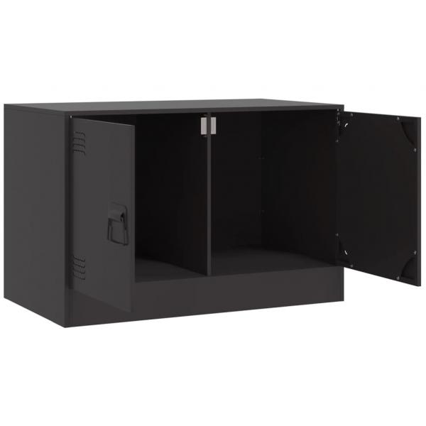 TV-Schrank Schwarz 67x39x44 cm Stahl