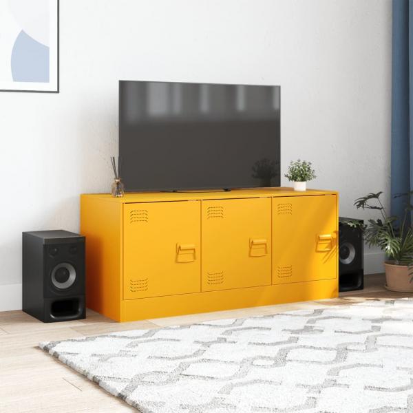 TV-Schrank Senfgelb 99x39x44 cm Stahl