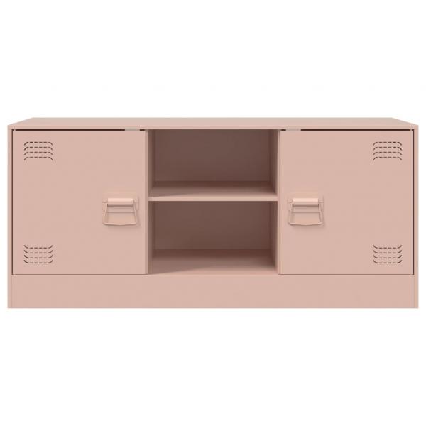 TV-Schrank Rosa 99x39x44 cm Stahl