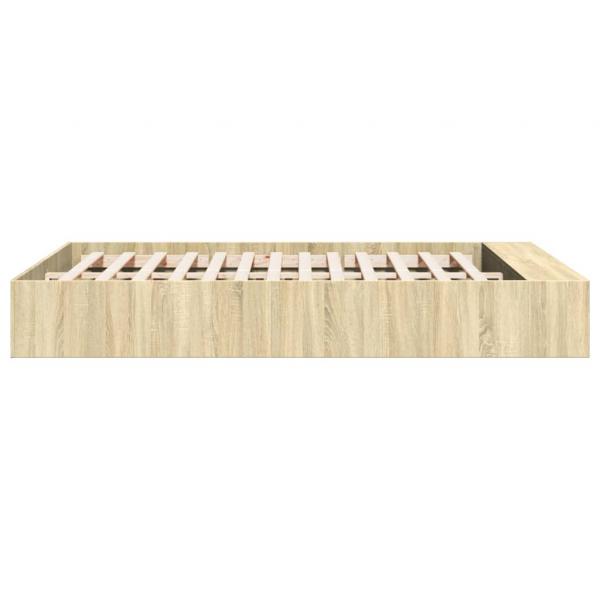 Bettgestell Sonoma-Eiche 150x200 cm Holzwerkstoff