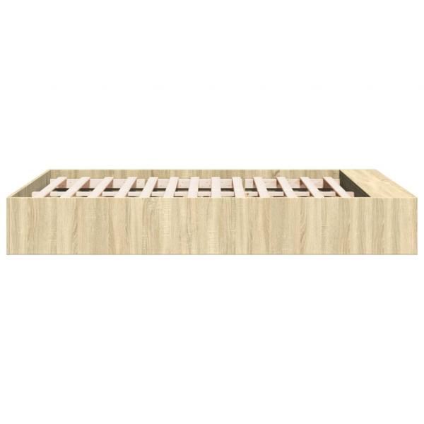 Bettgestell Sonoma-Eiche 120x190 cm Holzwerkstoff