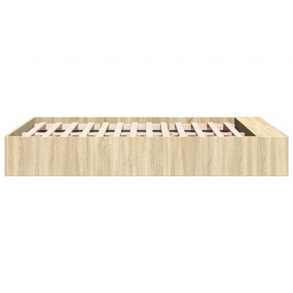 Bettgestell Sonoma-Eiche 140x190 cm Holzwerkstoff