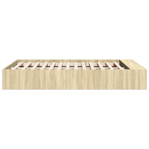 Bettgestell Sonoma-Eiche 135x190 cm Holzwerkstoff