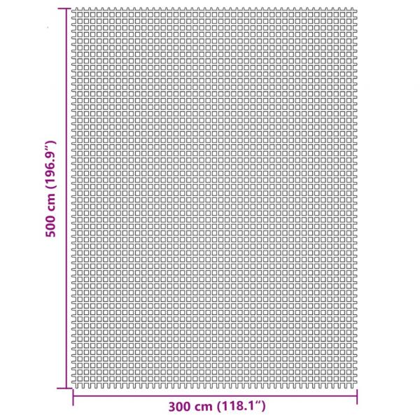 Campingteppich Creme 5x3 m