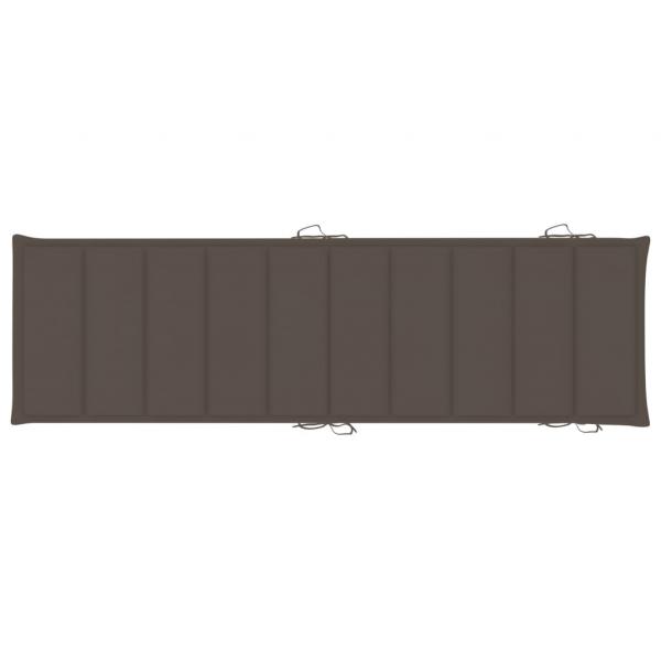 Sonnenliegen-Auflage Taupe 186x58x3 cm Oxford-Gewebe