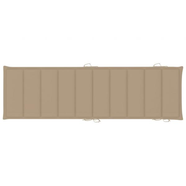 Sonnenliegen-Auflage Beige 186x58x3 cm Oxford-Gewebe