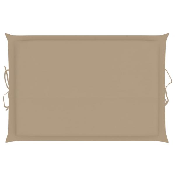 Sonnenliegen-Auflage Beige 186x58x3 cm Oxford-Gewebe