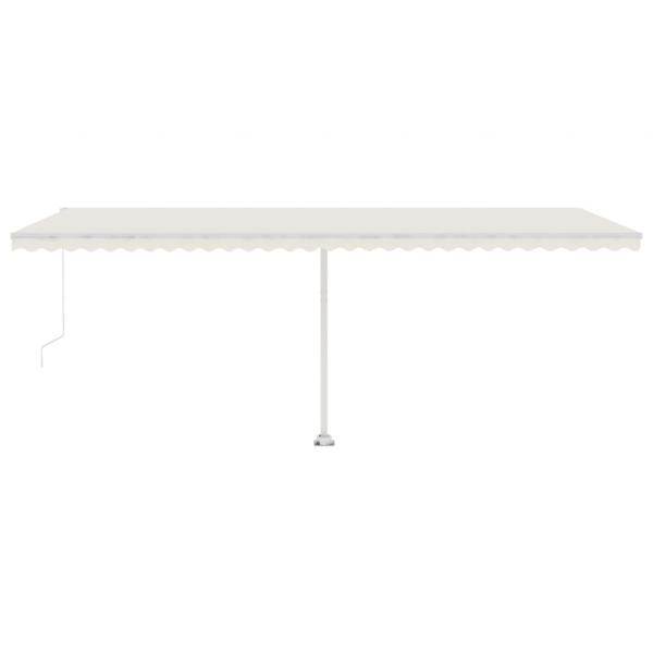 Markise Manuell Einziehbar mit LED 600x300 cm Creme