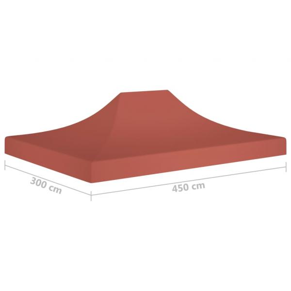 Partyzelt-Dach 4,5x3 m Terrakotta-Rot 270 g/m²