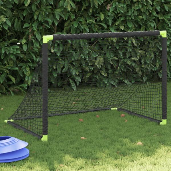 ARDEBO.de - Fußballtor für Kinder Klappbar Schwarz 90x64x64 cm