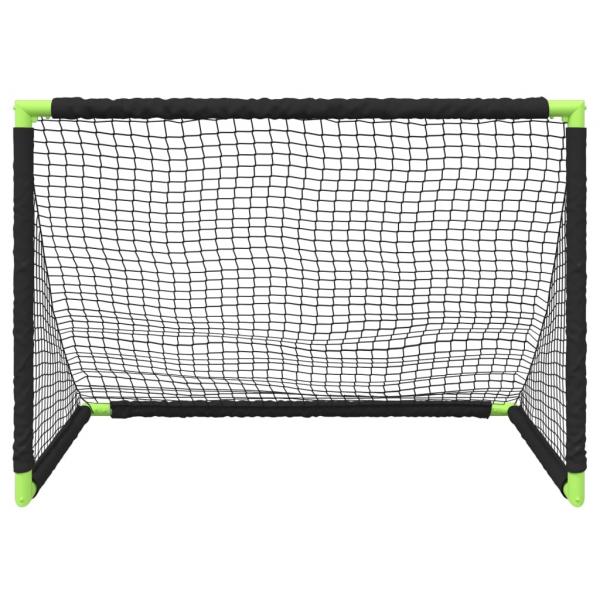 Fußballtor für Kinder Klappbar Schwarz 90x64x64 cm