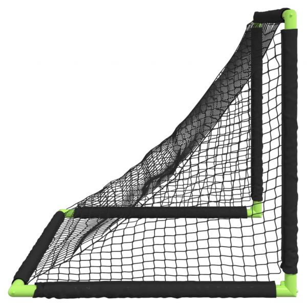 Fußballtor für Kinder Klappbar Schwarz 90x64x64 cm