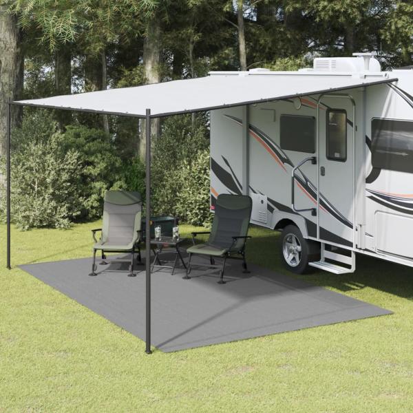 ARDEBO.de - Campingteppich Hellgrau 5x3 m