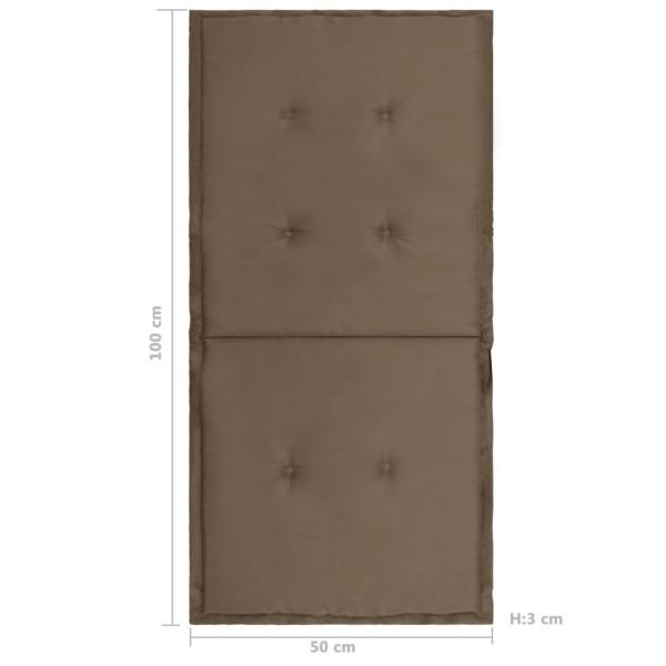 Gartenstuhlauflagen für Niedriglehner 4 Stk. Taupe 100x50x3 cm