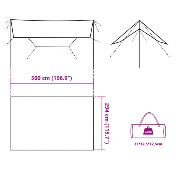 Tarp Grün 500x294 cm Wasserdicht