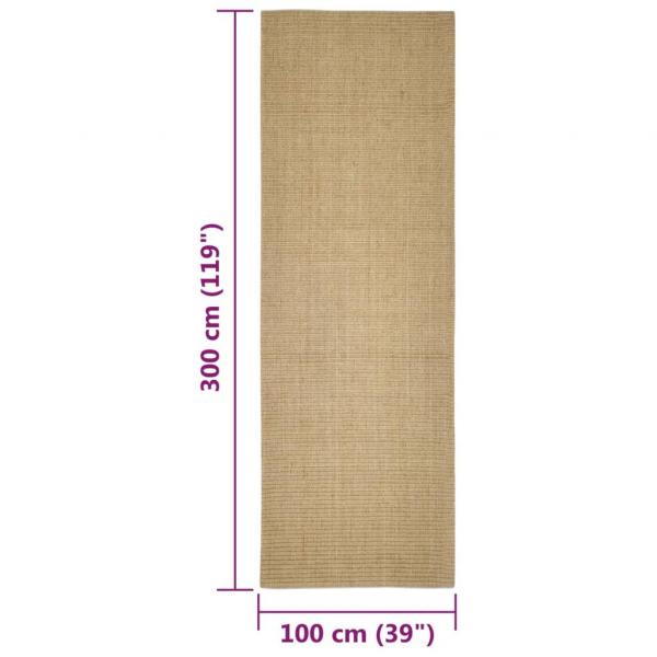 Teppich Natur Sisal 100x300 cm