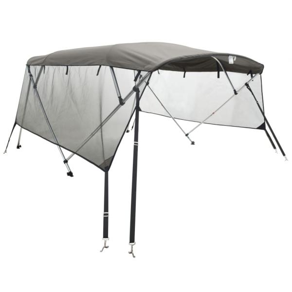 4-Bow Bimini-Top mit Mesh-Seitenteilen 243x(185-198)x137 cm