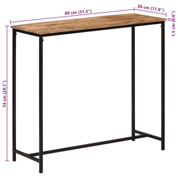 Konsolentisch 80x30x74 cm Massivholz Mango und Eisen