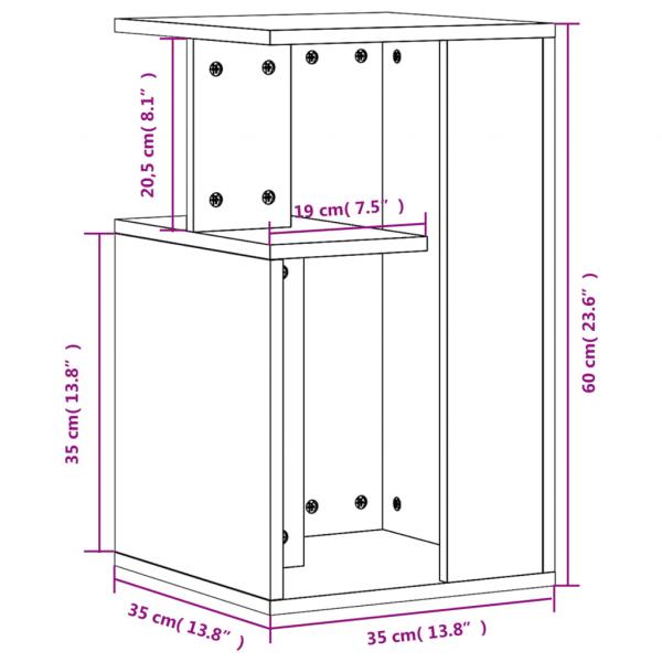 Beistelltisch Schwarz 35x35x60 cm Holzwerkstoff