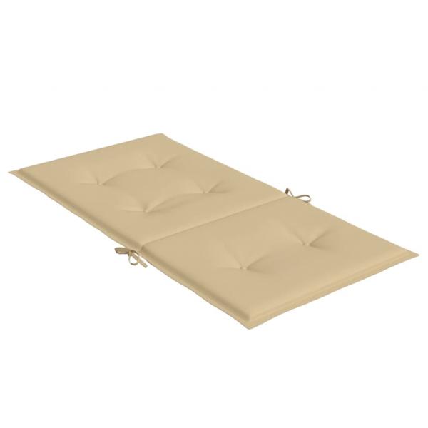 Niedriglehner-Auflagen 6 Stk. Melange Beige 100x50x4 cm Stoff