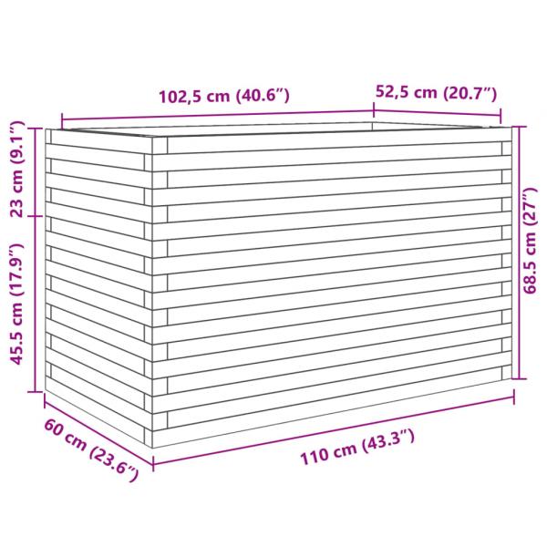 Pflanzkübel 110x60x68,5 cm Massivholz Douglasie