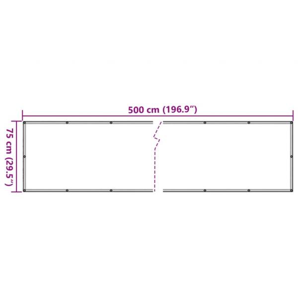 Garten-Sichtschutz Pflanzen-Optik Grün 500x75 cm PVC