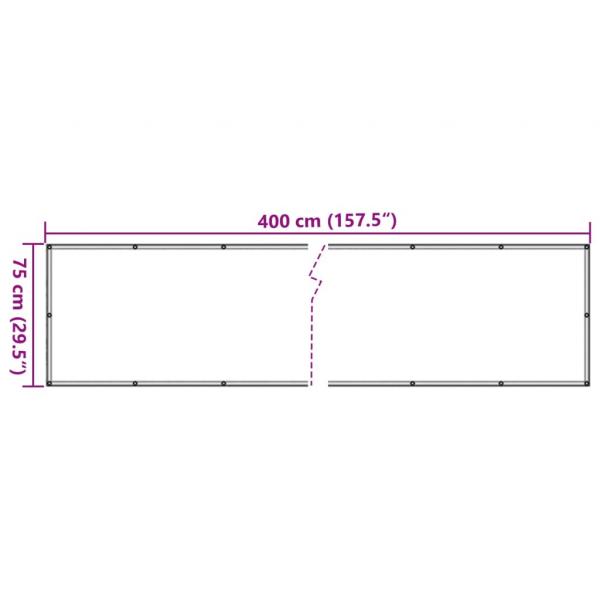 Garten-Sichtschutz Leistenstein-Optik Grau 400x75 cm PVC