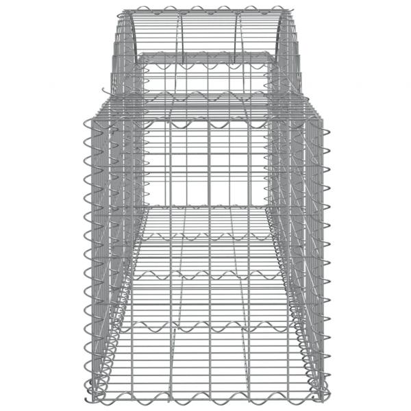 Gabionen mit Hochbogen 20 Stk. 200x50x60/80 cm Verzinktes Eisen