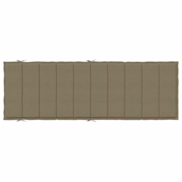 Sonnenliegen-Auflage Melange Taupe 186x58x3 cm Stoff