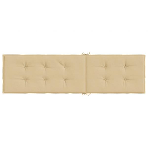 Liegestuhl-Auflage Melange Beige (75+105)x50x3 cm Stoff