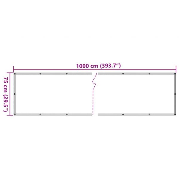 Garten-Sichtschutz Weiß 1000x75 cm PVC