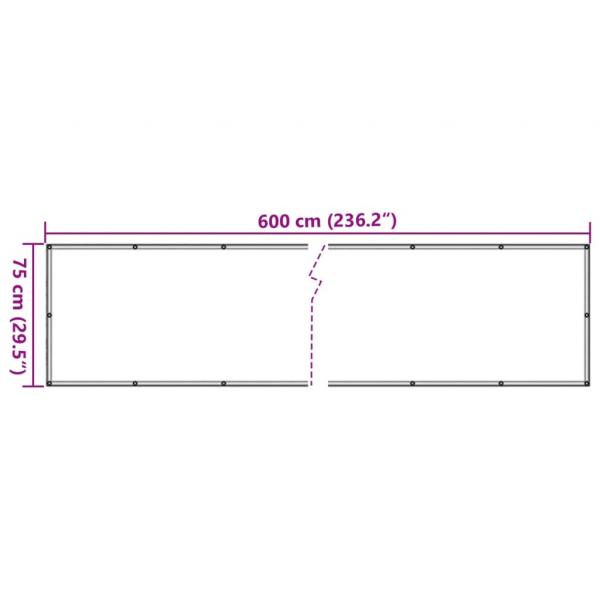 Garten-Sichtschutz Steinoptik 600x75 cm PVC