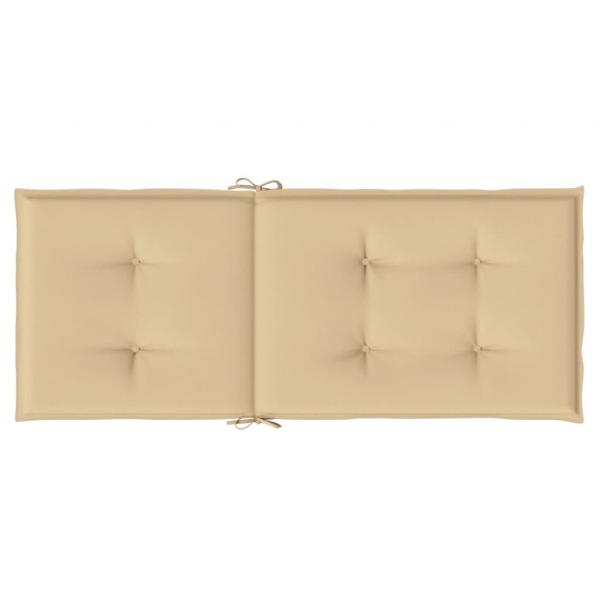 Hochlehner-Auflagen 4 Stk. Melange Beige 120x50x4 cm Stoff