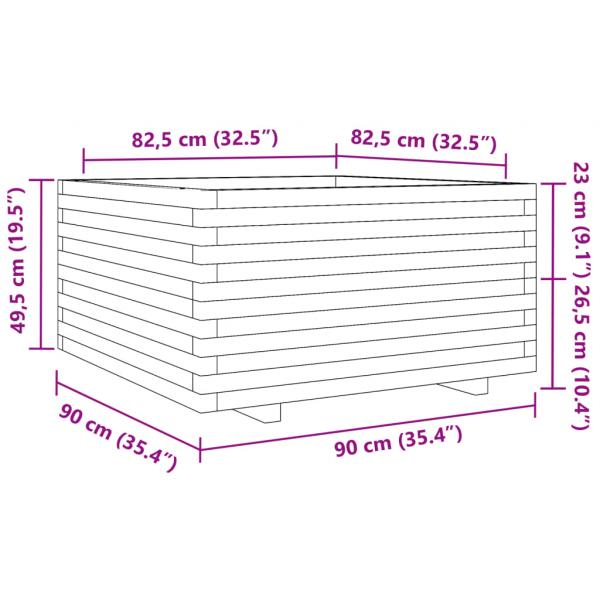 Pflanzkübel 90x90x49,5 cm Kiefernholz Imprägniert