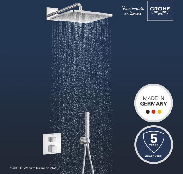 GROHE Precision Cube Duschsystem, Quickfix, Unterputz, mit Vitalio Rain Mono 310 Cube, chrom (34879000)