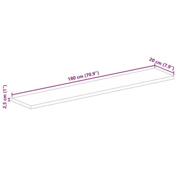 Tischplatte 180x20x2,5 cm Rechteckig Altholz Massiv