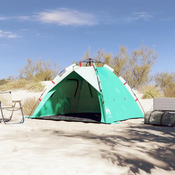 Strandzelt 3 Personen Seegrün Quick Release Wasserdicht