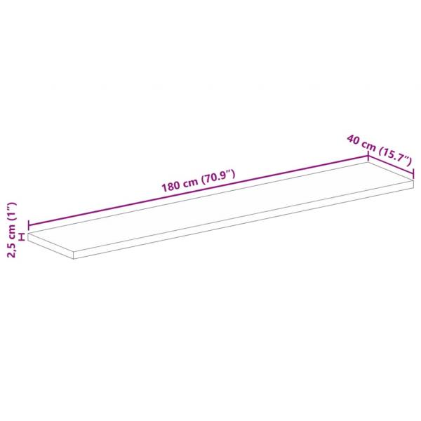 Tischplatte 180x40x2,5 cm Rechteckig Altholz Massiv