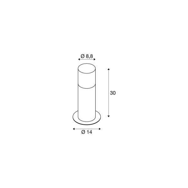 SLV GRAFIT 30 Outdoor Stehleuchte, anthrazit, round, E27 (1006180)