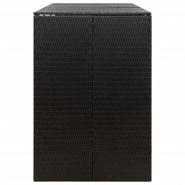 Mülltonnenbox für 3 Tonnen Schwarz 207x80x117 cm Poly Rattan